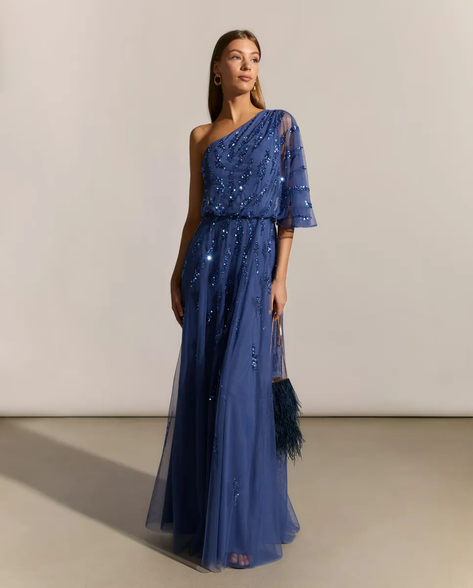 

Асимметричное длинное платье Woman Fiesta El Corte Inglés, цвет 283 Lavanda
