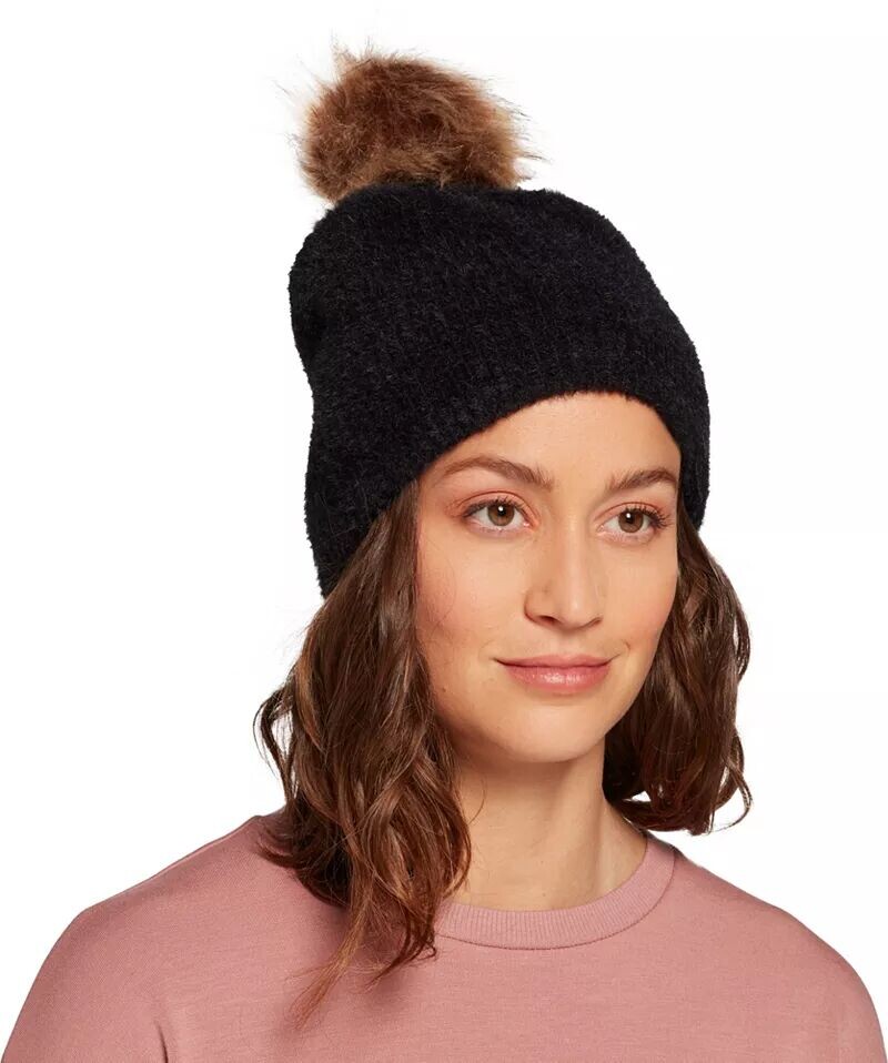 

Northeast Outfitters Уютная меховая шапка с помпоном в рубчик с начесом, черный