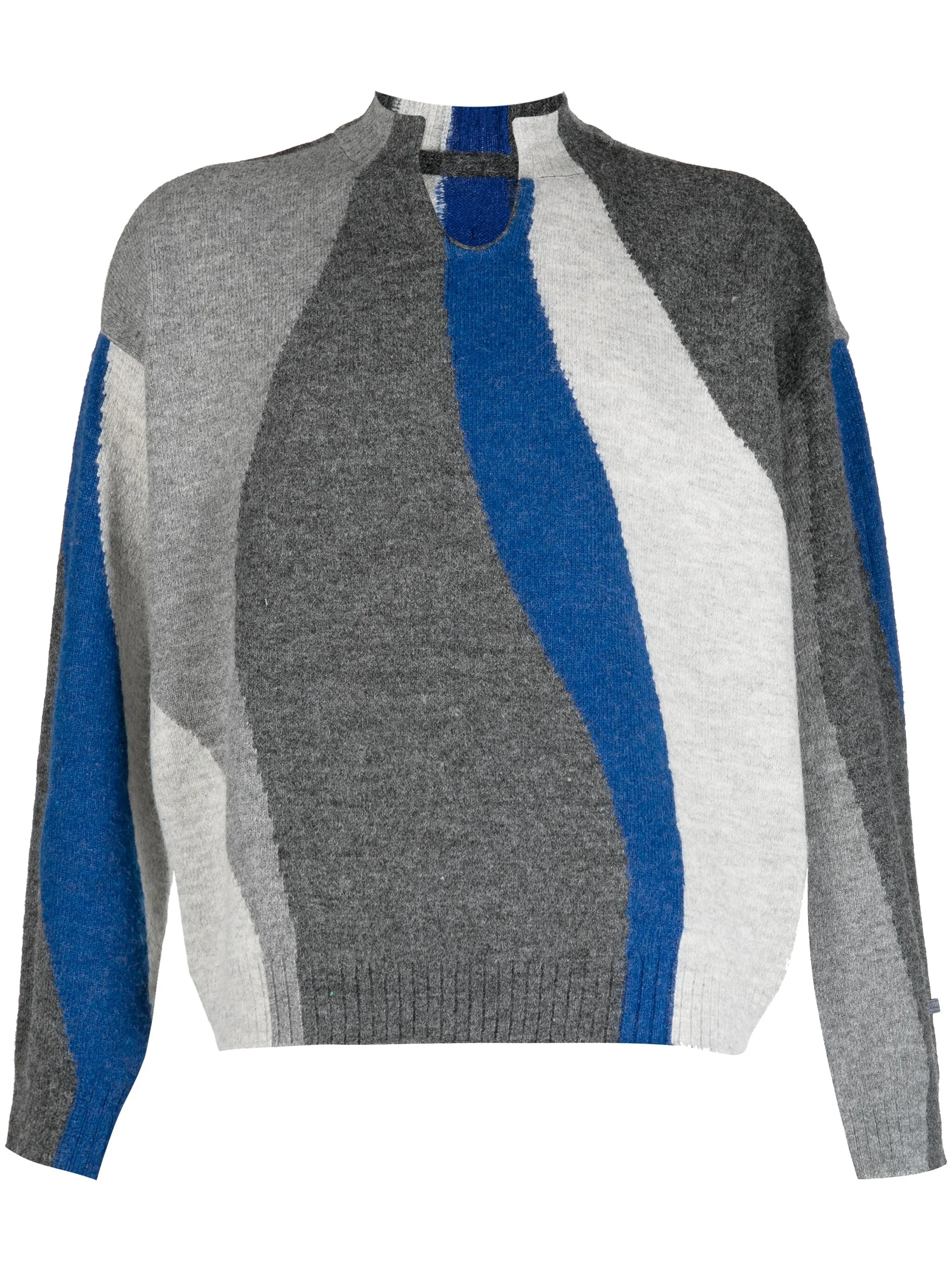 

Джемпер с заниженным плечом с матовым эффектом Ader Error, серый