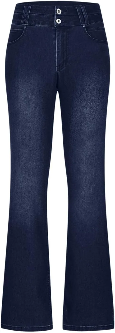 Брюки-джинсы Bootcut для женщин Stretchy с карманами — фото 3