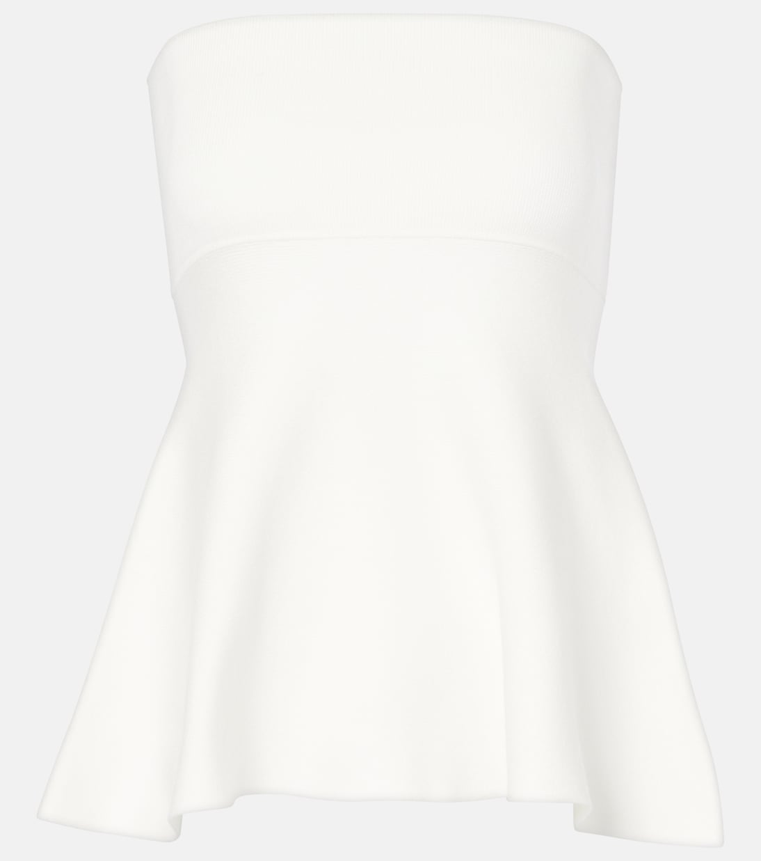 

Вязаный топ с баской Agathe The Frankie Shop, белый