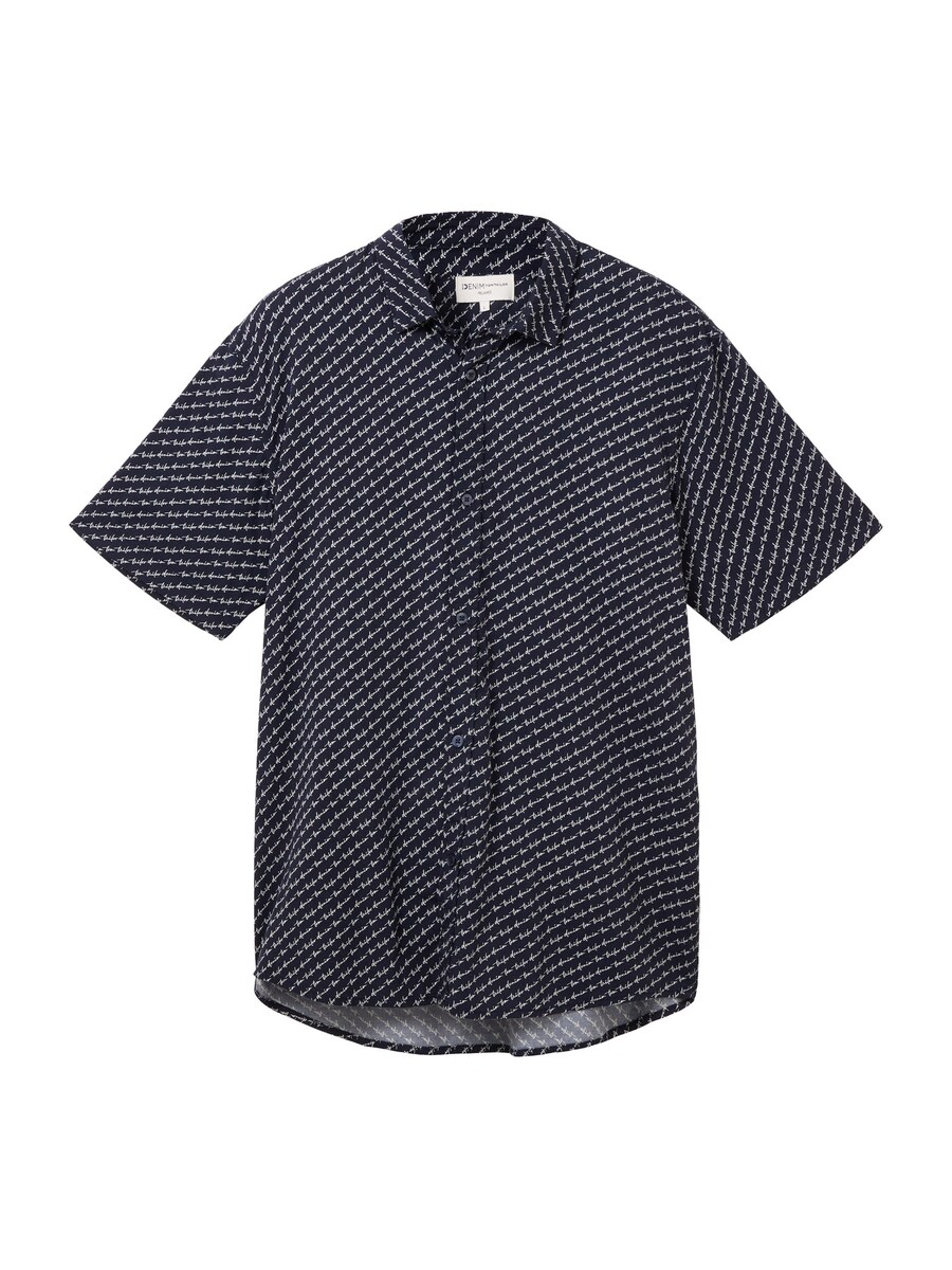 

Повседневная рубашка TOM TAILOR DENIM Regular fit Button Up Shirt, темно-синий