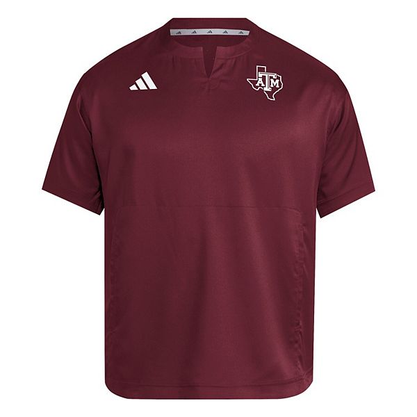 Мужской бордовый свитшот adizero с V-образным вырезом Texas A&M Aggies Adidas — фото 3
