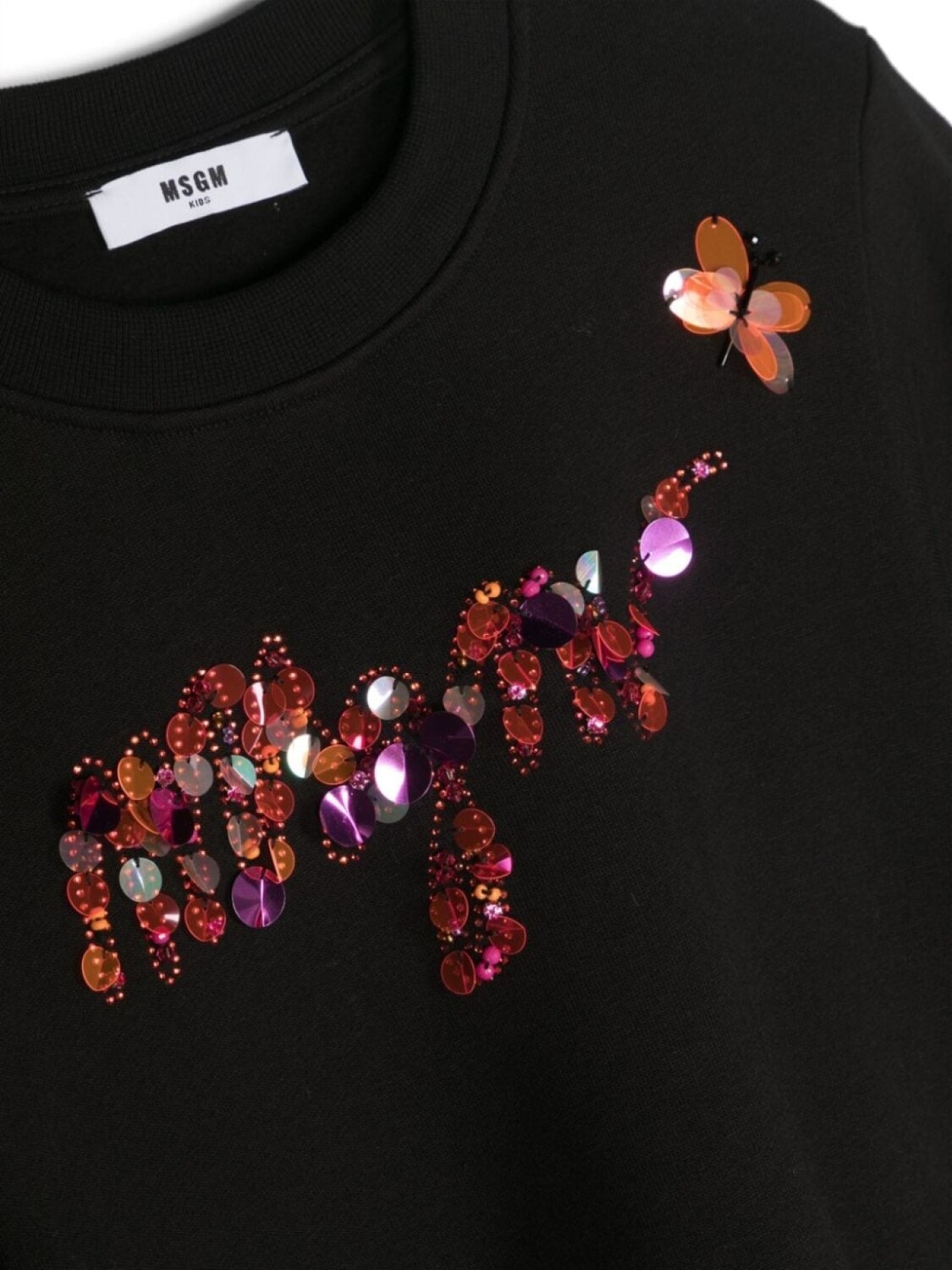 

MSGM Kids джемпер с вышитым логотипом, черный