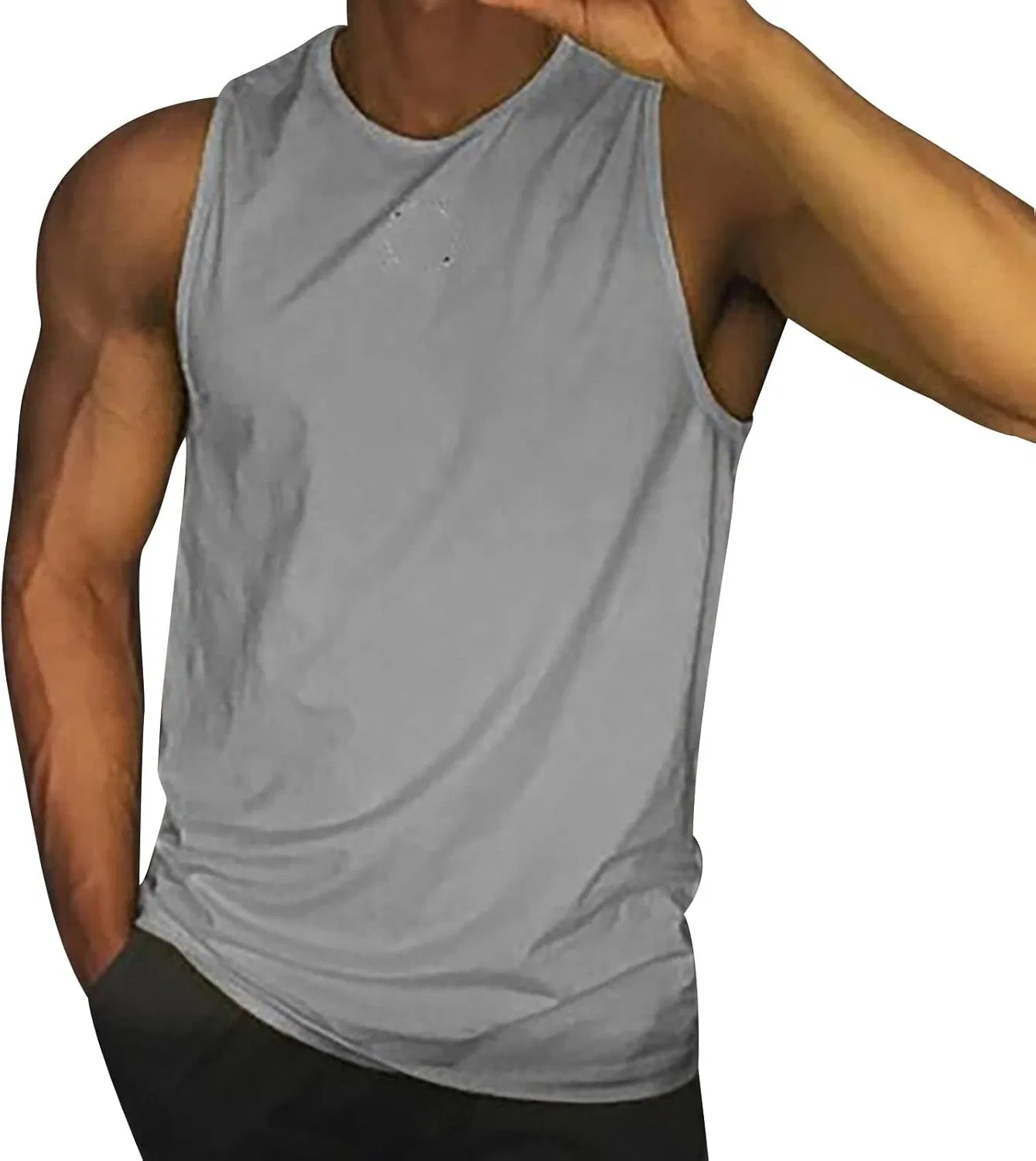 Мужской топ для тренировок Muscle Workout Shirt, серый
