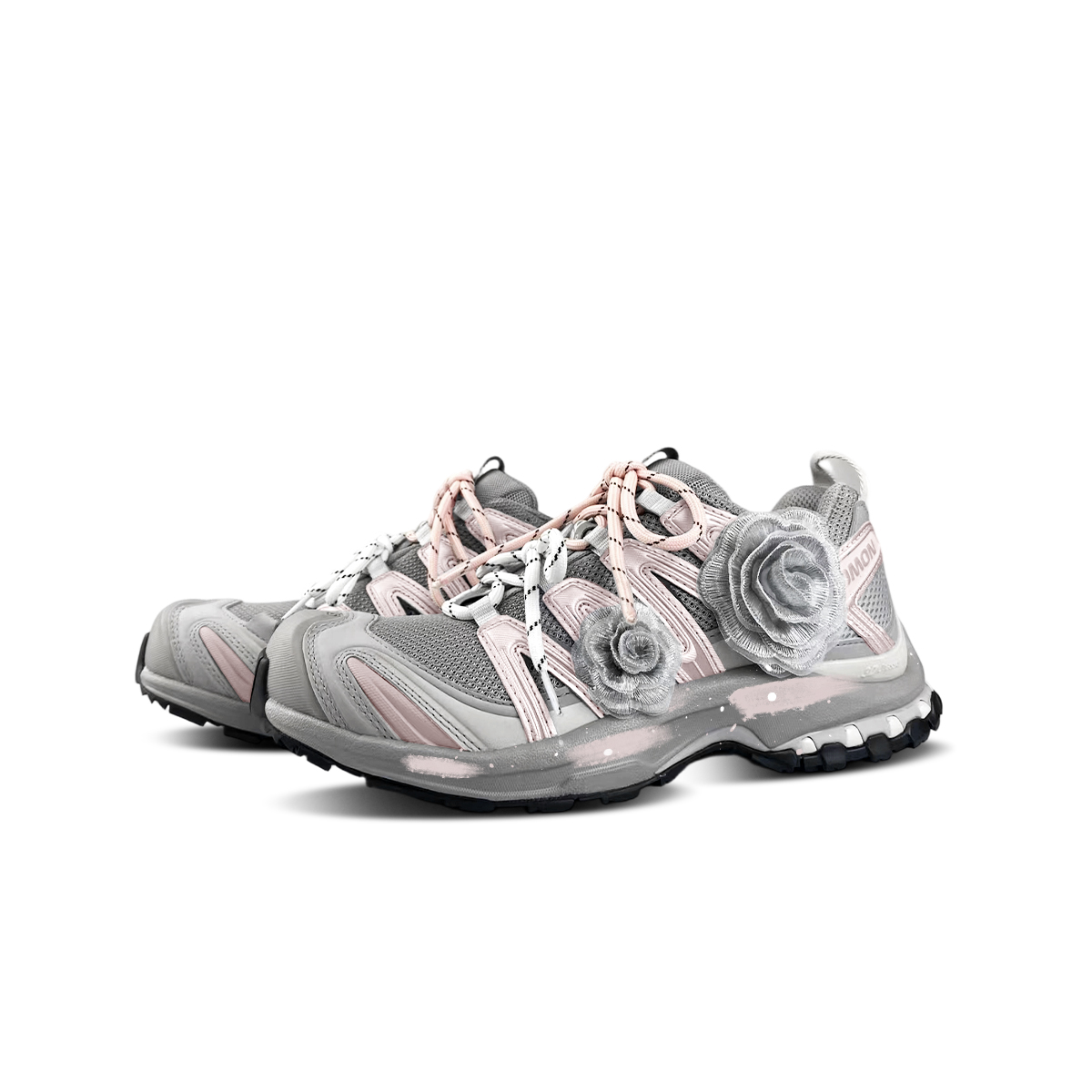 XA PRO 3D Cushioning Support Low top кроссовки для бега Unisex SALOMON, розовый серебряный — фото 4