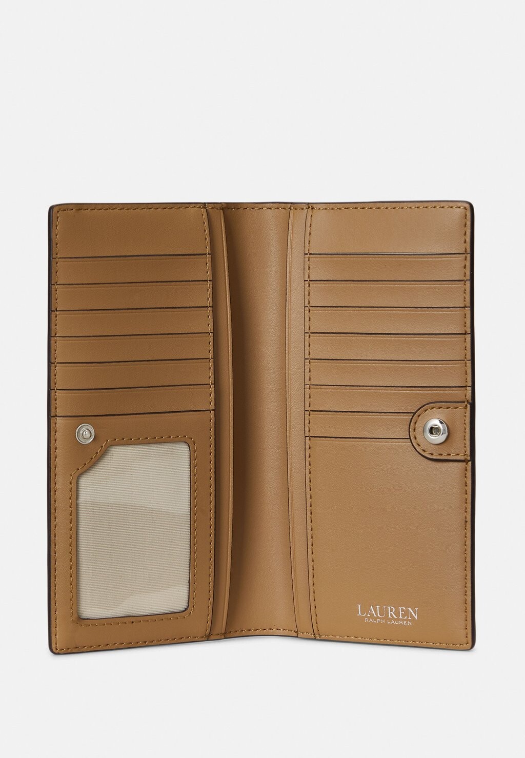 

Кошелек CROSSHATCH LEATHER SLIM WALLET Ralph Lauren, коричневый