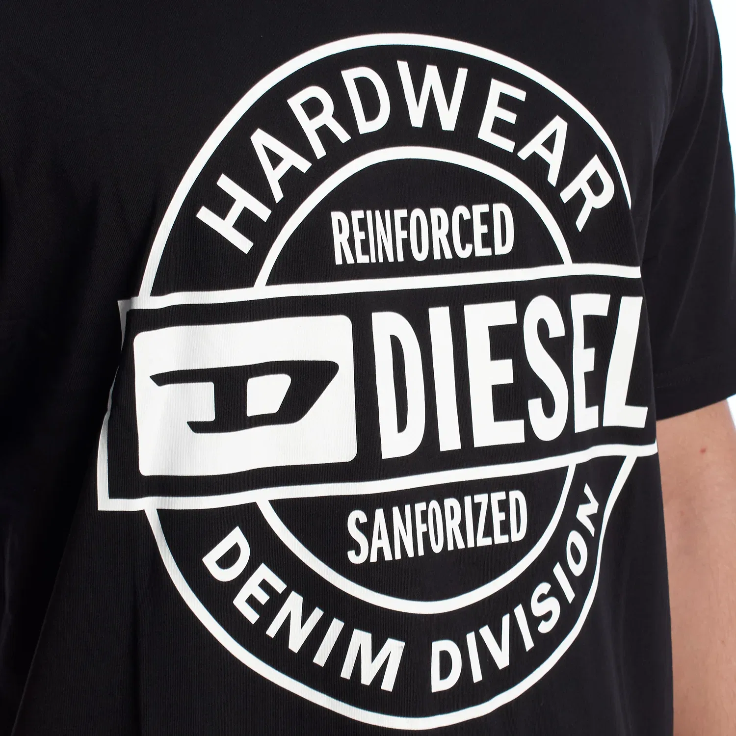 Футболка с графическим принтом Diesel, черный — фото 2