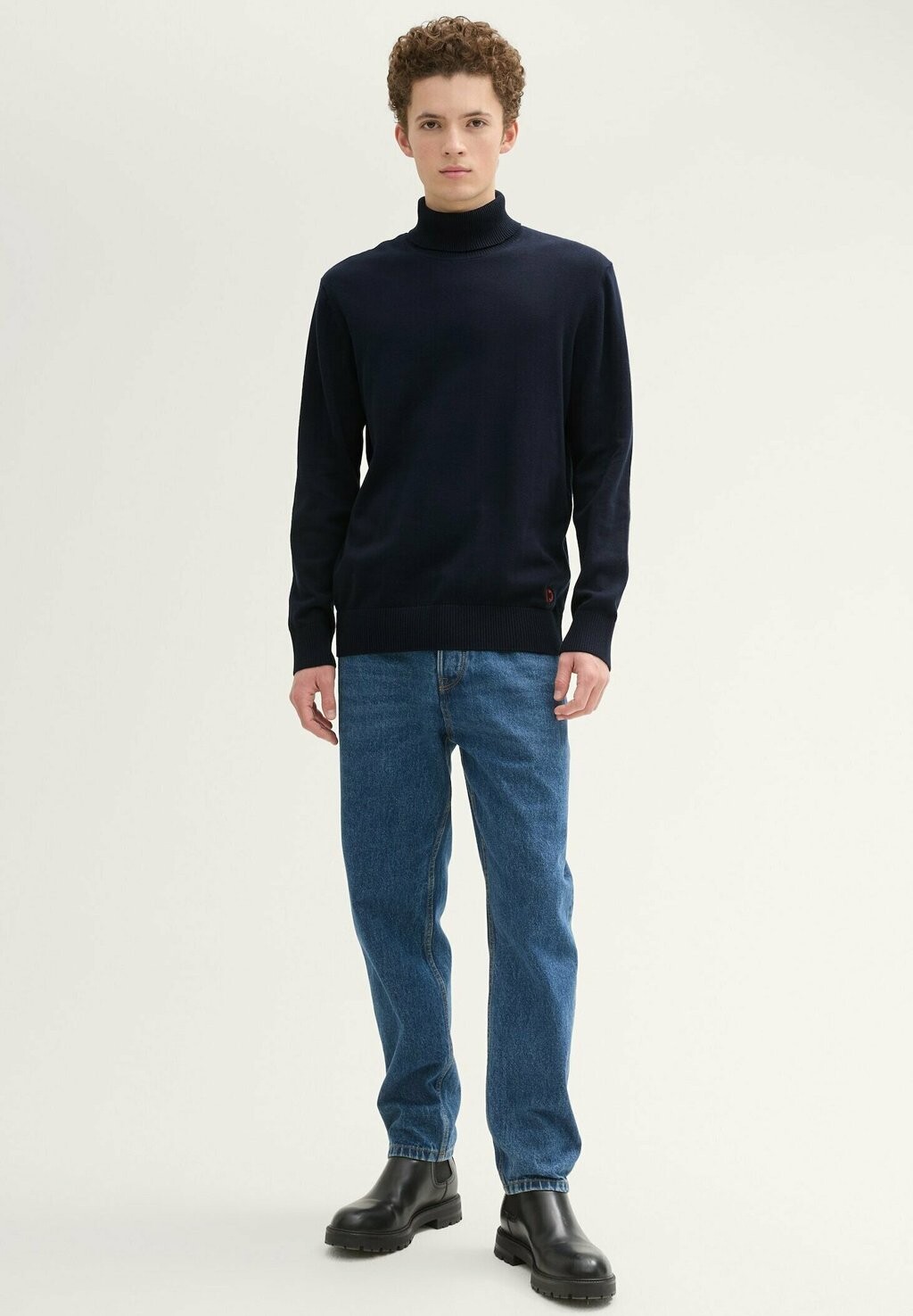 

Джемпер BASIC ROLLKRAGEN TOM TAILOR DENIM, темно-синий