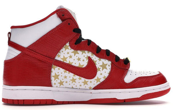 Кроссовки x supreme sb dunk low pro 'red' Nike, белый — фото 3