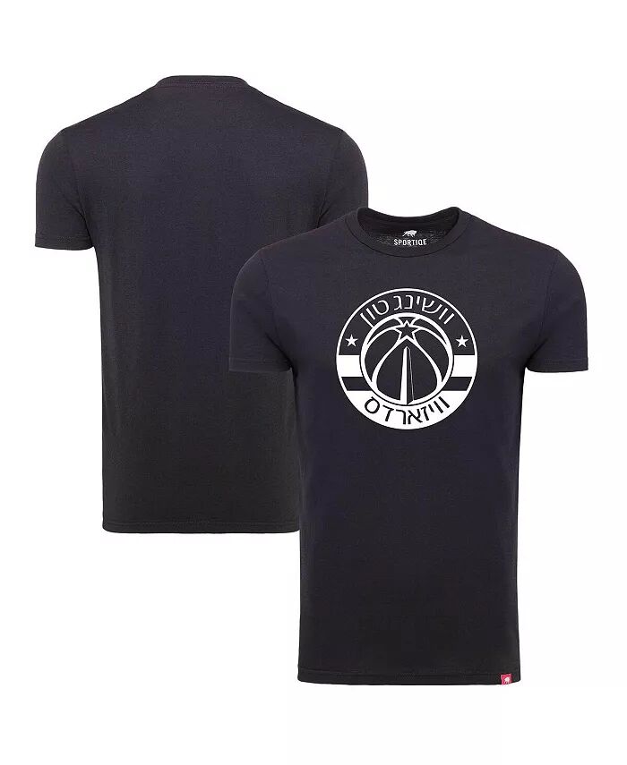 

Мужская черная футболка Washington Wizards Hebrew Language Comfy Tri-Blend Sportiqe