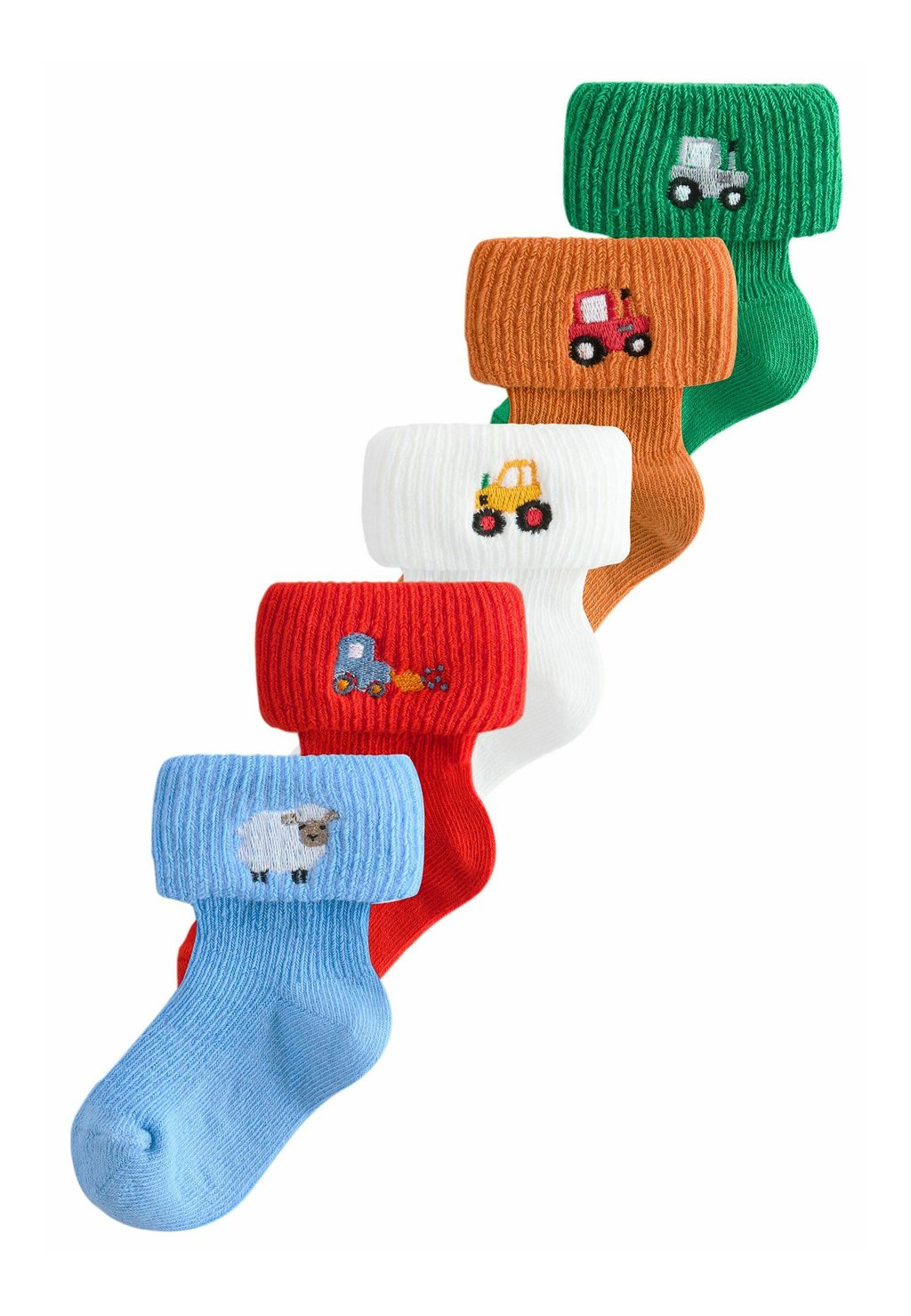 

Носки EMBROIDERED ROLL 5 PACK - REGULAR FIT Next, белый