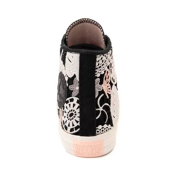 Кроссовки Womens Converse Chuck Taylor All Star Hi Butterflies Sneaker, цвет Black/Soft Peach/Egret — фото 4