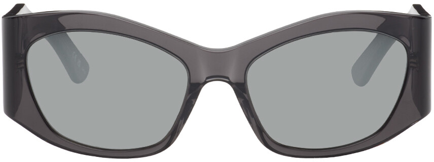 

Черные квадратные солнцезащитные очки Balenciaga, цвет Grey/Grey/Silver