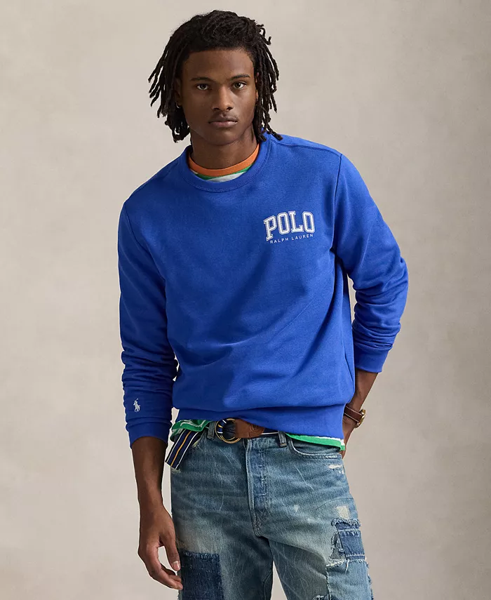

Мужской логотипный флисовый свитшот Polo Ralph Lauren, синий