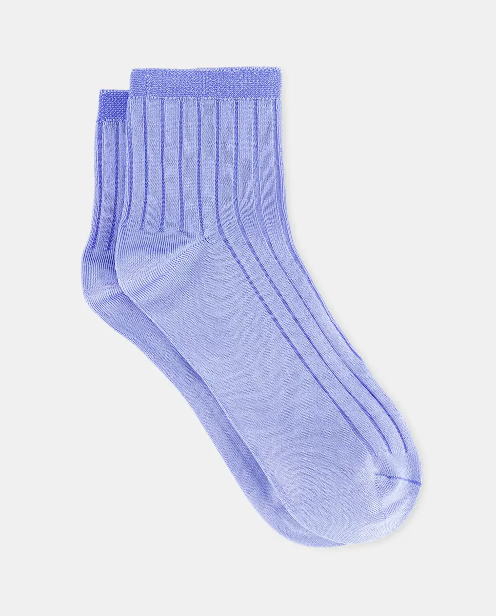 

Носки до щиколотки из вискозы в рубчик Soxland, синий