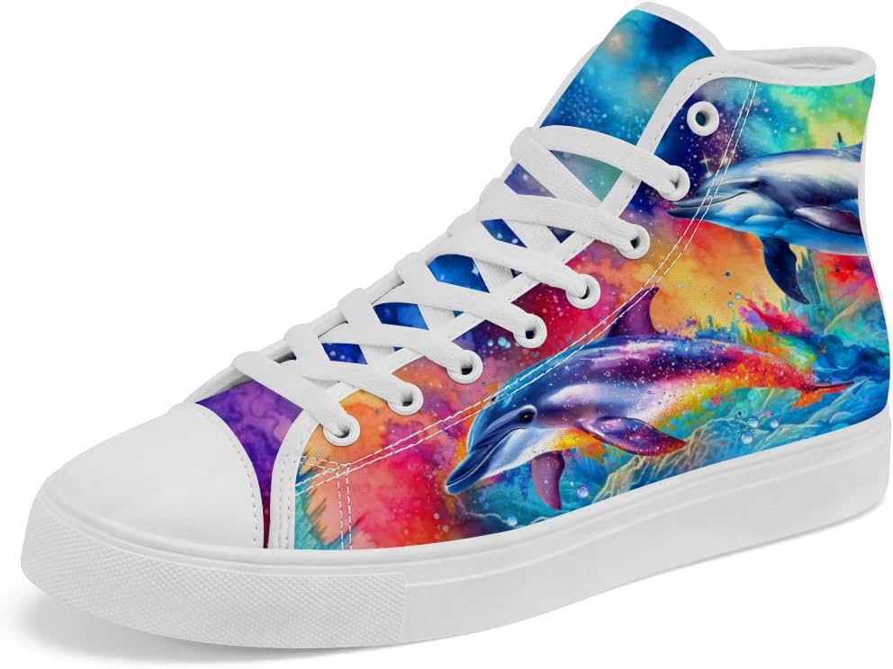 

Кеды Dolphin на высокой подошве из канваса, высокие кроссовки, обувь на шнуровке для мужчин и женщин Chebing, 616 Multicolor