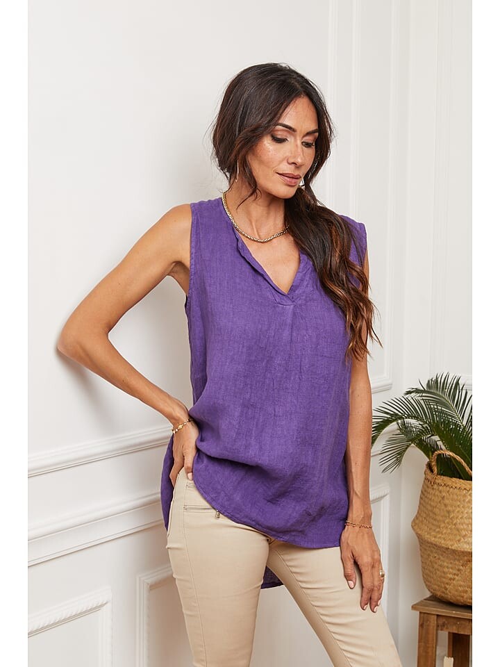 

Топ La Compagnie Du Lin Leinen, фиолетовый