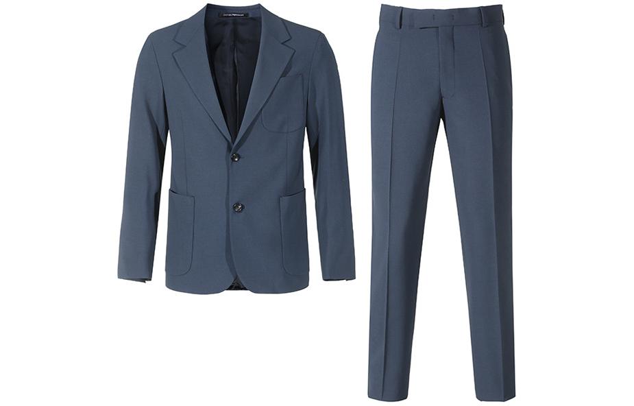 EMPORIO ARMANI Мужской деловой костюм SS24 Blue — фото 3
