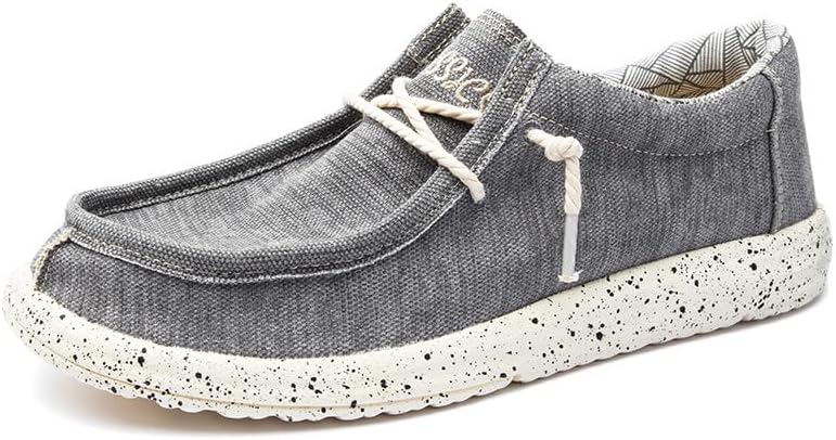 

Мужские повседневные тканевые лоферы слипоны, легкие дышащие мокасины для пар, удобная обувь для прогулок и катания на лодке Generic, серый