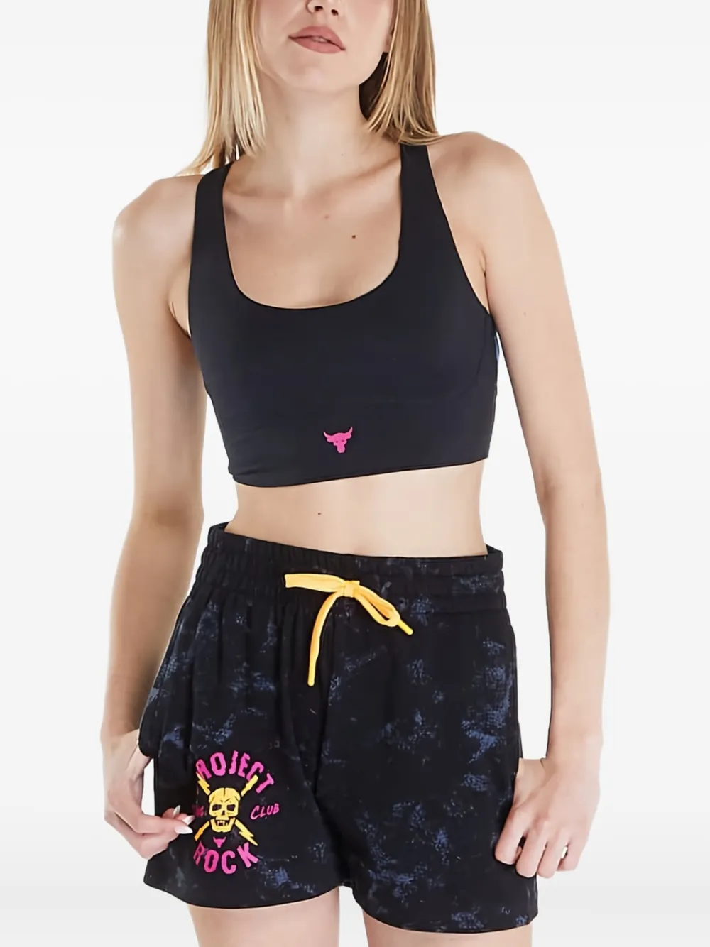 

Спортивный бюстгальтер Project Rock LG Grind Under Armour, черный