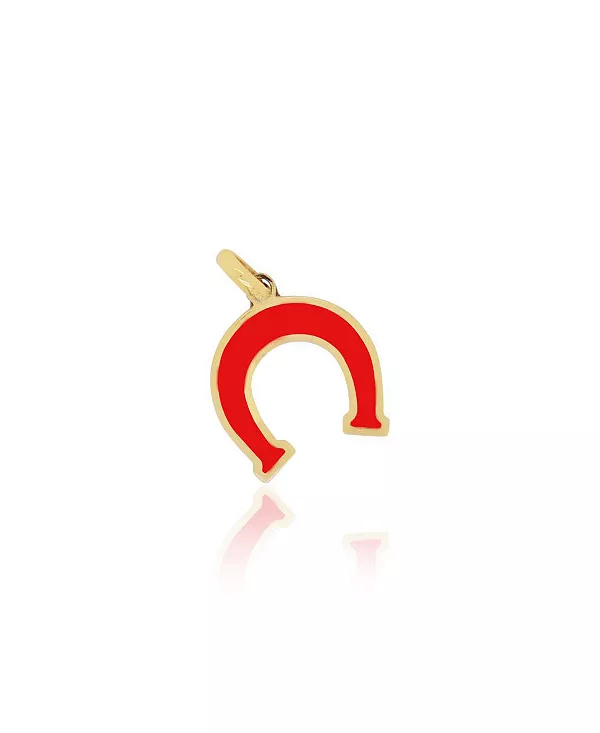 

Подвеска-Подкова из коралла, золото 14 карат, 9 миллиметров The Lovery, coral