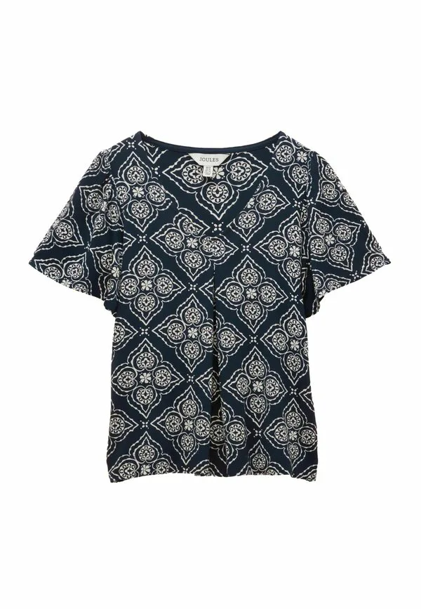 

Футболка стандартного кроя с коротким рукавом и складками спереди, с принтом. Joules, Navy Geo, Синий, Футболка стандартного кроя с коротким рукавом и складками спереди, с принтом. Joules, Navy Geo