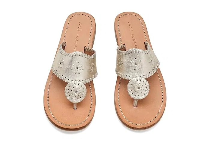Сандалии Jacks Flat Sandals Jack Rogers Kids, Platinum — фото 3