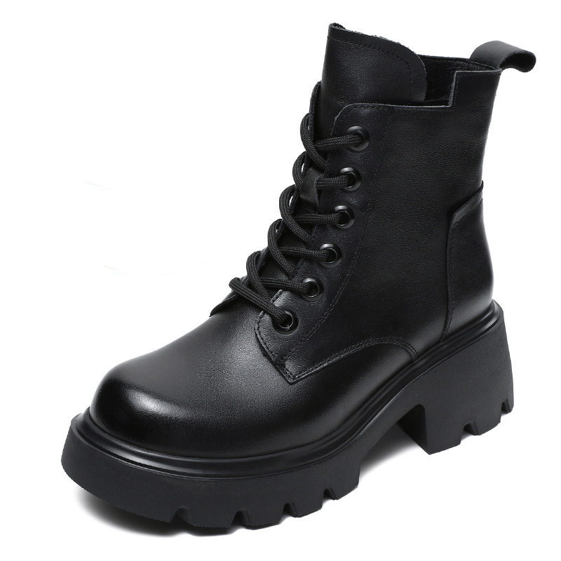 Короткие ботинки Martin 6 см женские Devanro, Black