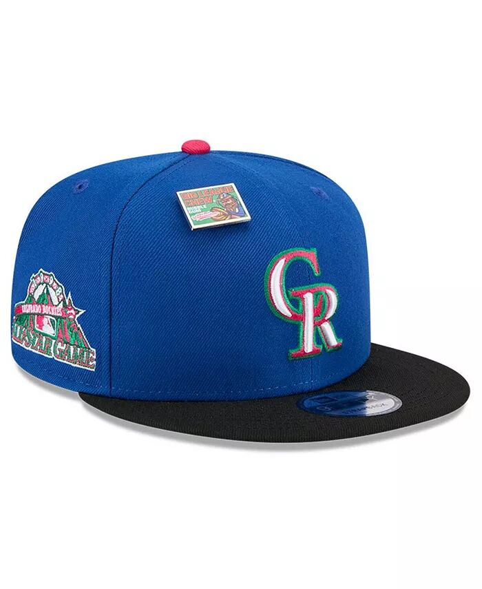 

Мужская кепка Snapback Royal/Black Colorado Rockies с арбузом Big League Chew, набор из 9FIFTY New Era