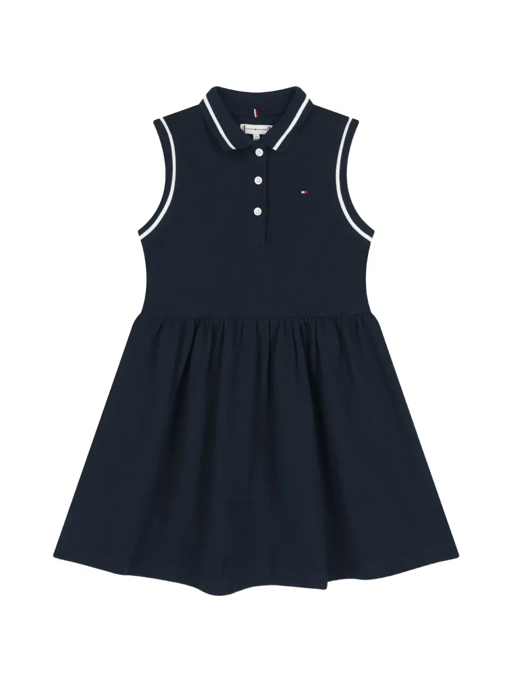 Незаменимое платье-поло без рукавов Tommy Hilfiger Junior, синий
