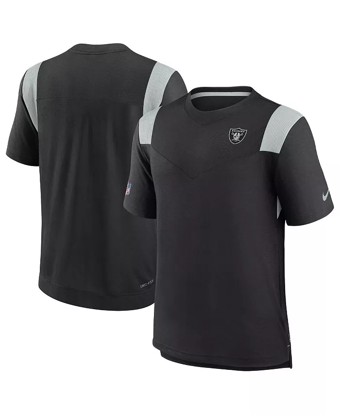 

Мужская черная футболка Las Vegas Raiders 2022 Sideline Tonal Logo Performance Player Nike