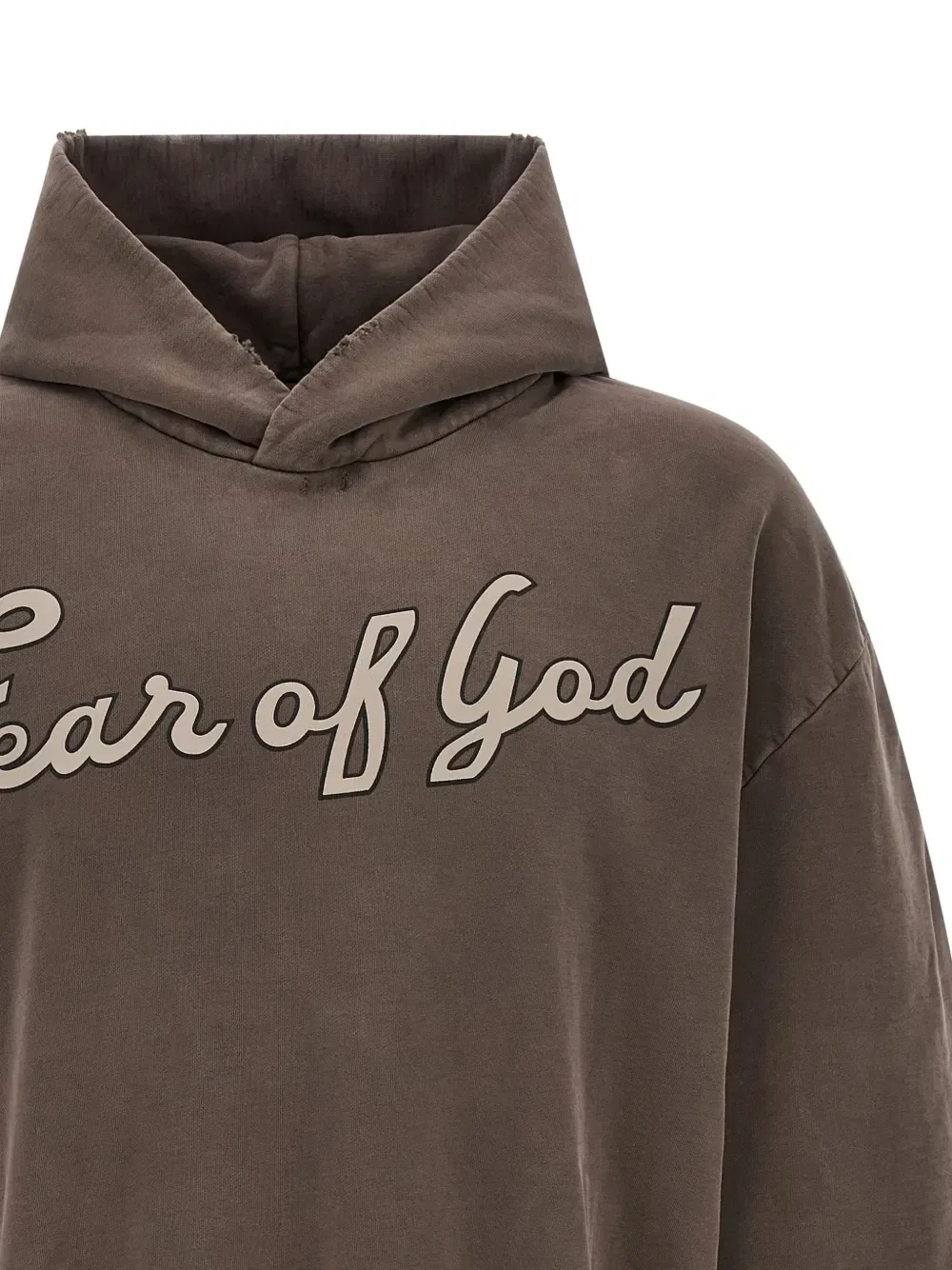 Худи с графическим принтом и рукавами реглан Fear Of God, коричневый — фото 3