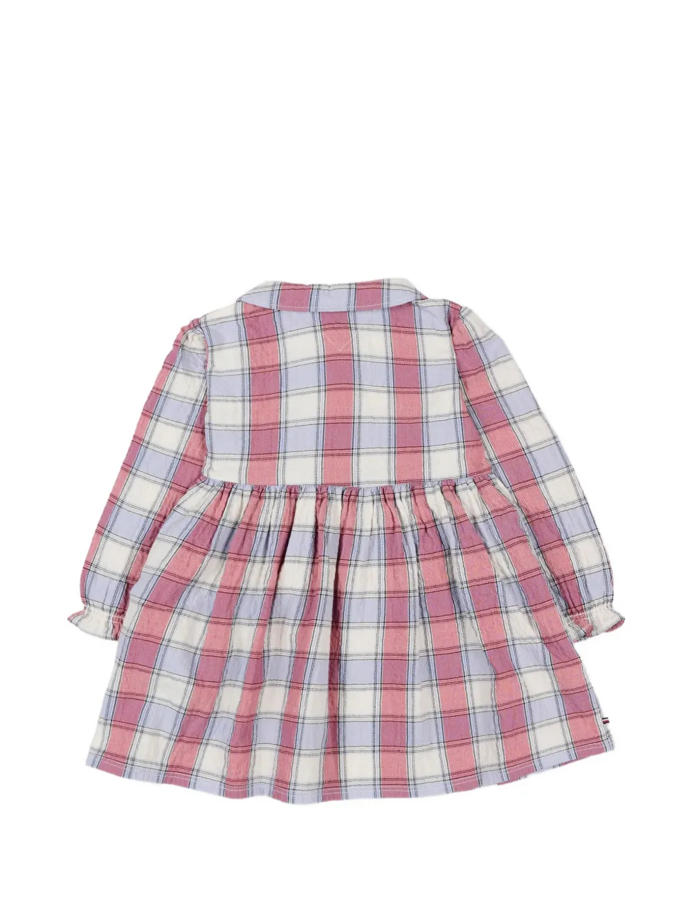 Платье в клетку с длинными рукавами Tommy Hilfiger Junior, розовый — фото 2