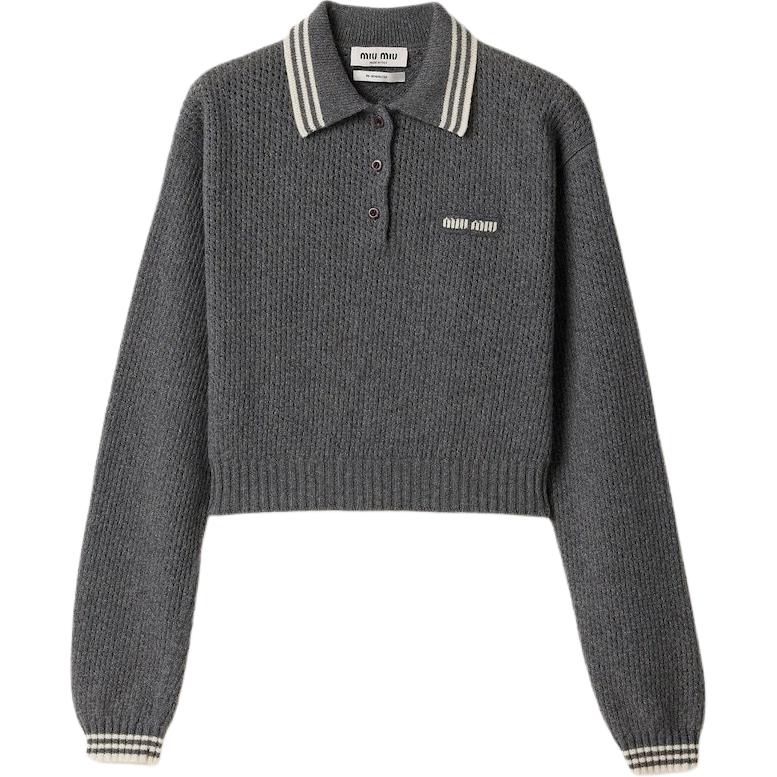 

Свитер Women's Slate Gray MIU MIU, серый