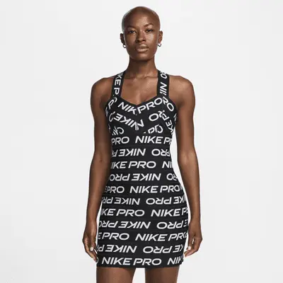

Платье Nike Pro, цвет Black/White/White