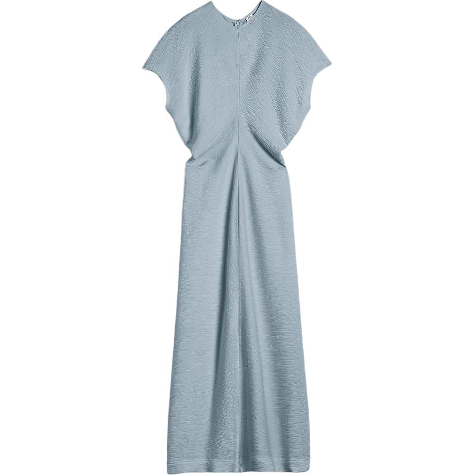

Totême драпированное платье макси с короткими рукавами TOTEME, синий