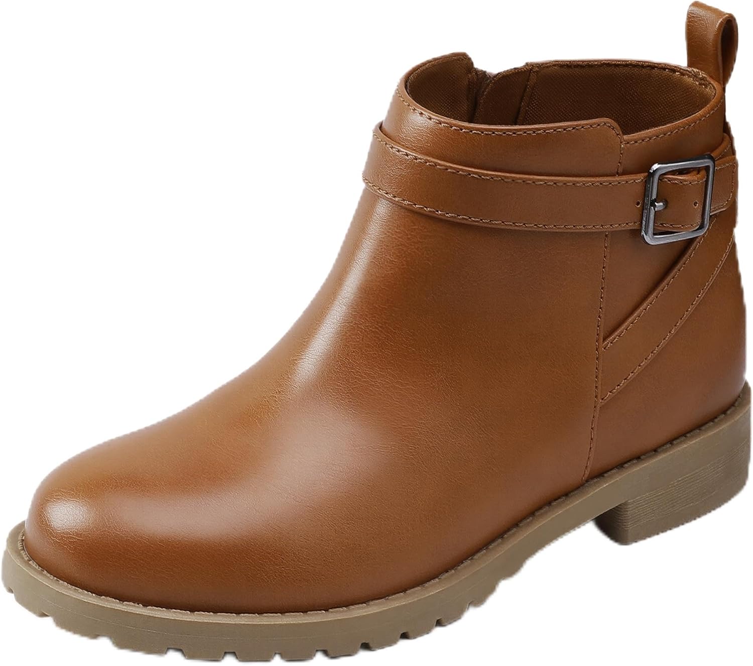 

Детские ботильоны HOMEHOT для девочек из замши с боковой застежкой-молнией, низким каблуком, короткие (для малышей/маленьких детей), Brown