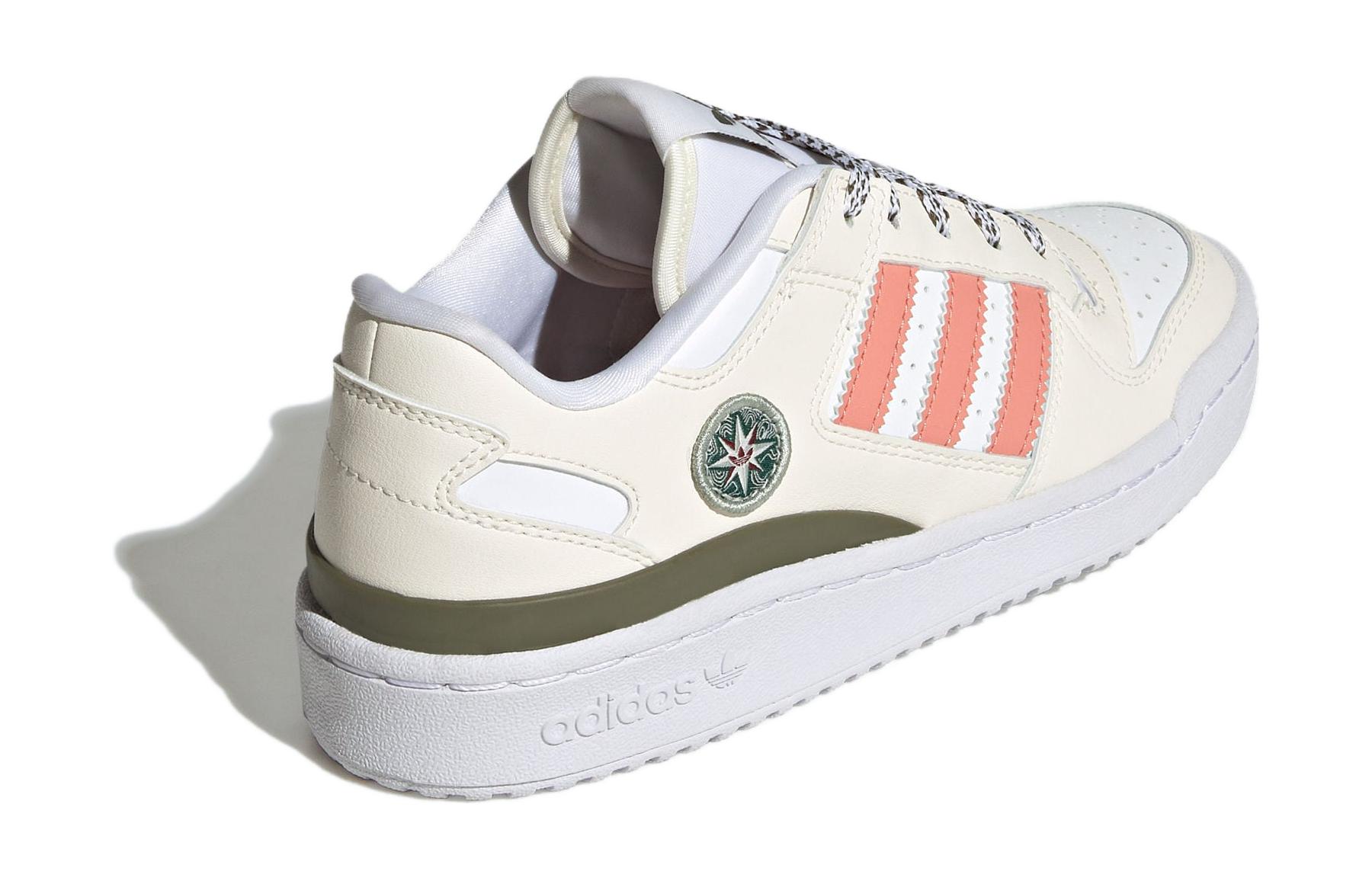 Adidas Forum Low CL J 'White Wonder Clay' Adidas Originals, Бежево-розовый — фото 4