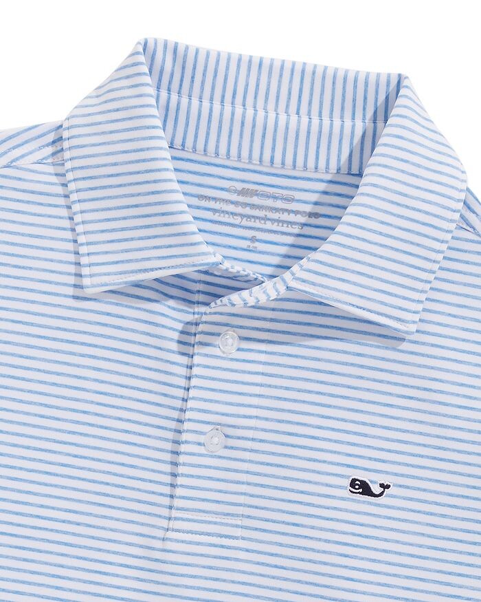 Полосатая рубашка-поло Bradley для мальчиков Vineyard Vines - Little Kid, Big Kid, синий — фото 2