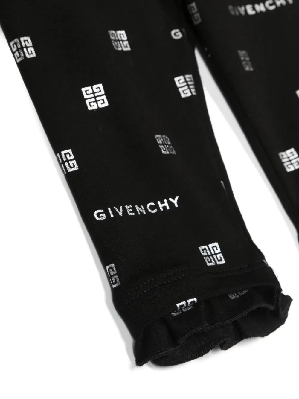 Леггинсы с принтом в виде логотипа Givenchy Kids, черный — фото 3
