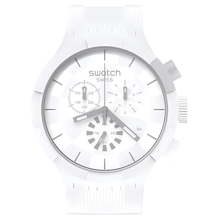 

SWATCH Часы Unisex 47mm White Watch SB02W400, White