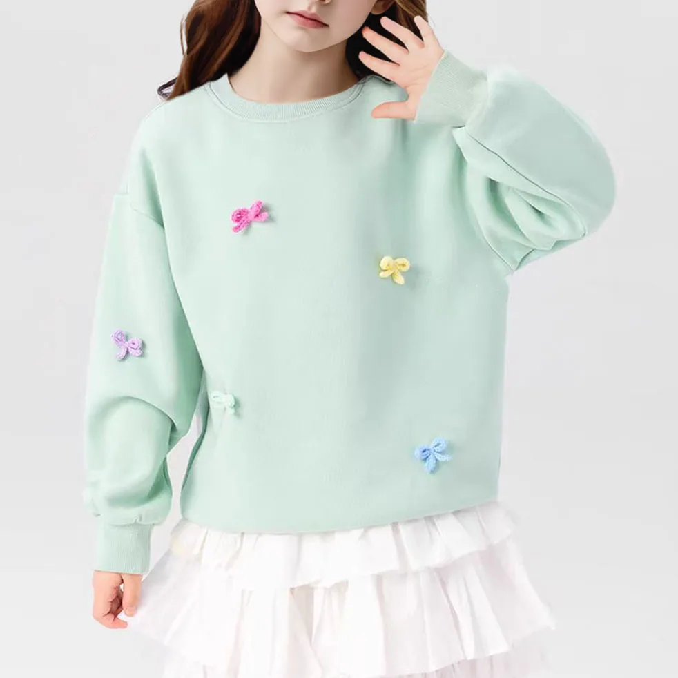 Детский свитшот с круглым вырезом Disney, Solid Color Green — фото 3