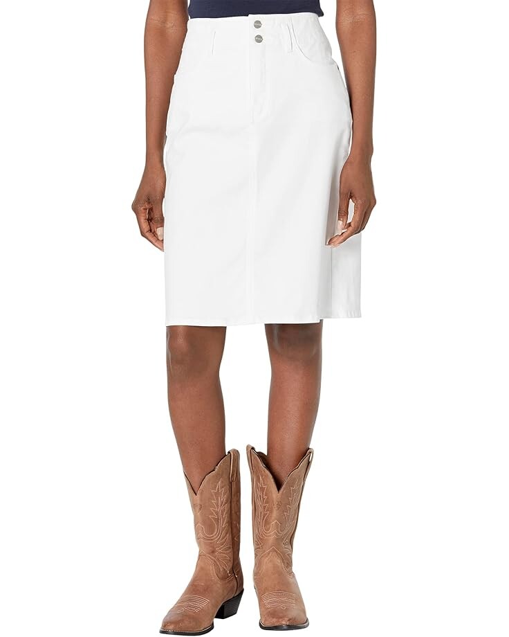 

Юбка NYDJ High-Rise Skirt Hollywood Waistband in Optic White, цвет Optic White