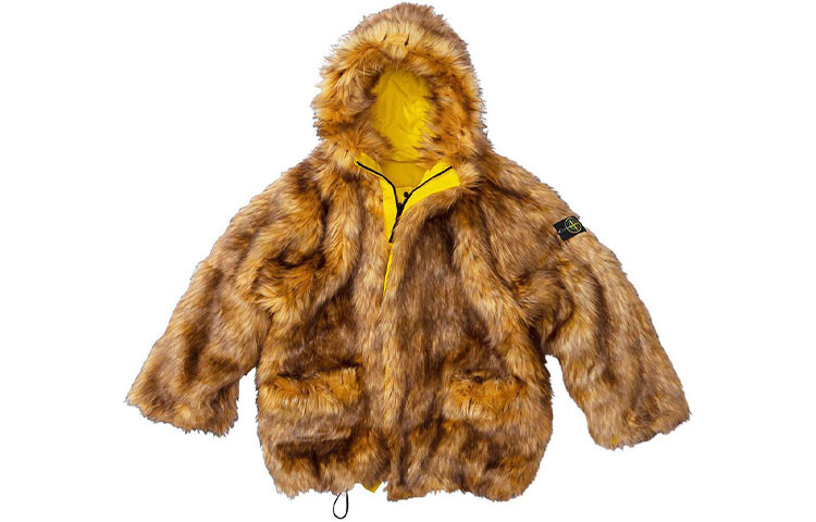 Stone Island X Co-branded Collection Куртка мужская Supreme, желтый — фото 3