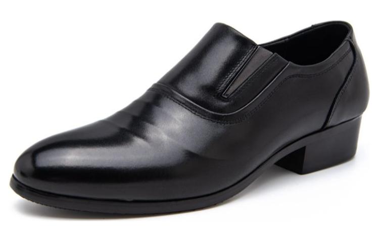 

SHUPATE Мужские черные классические туфли однослойные, цвет Black Single Layer Shoes