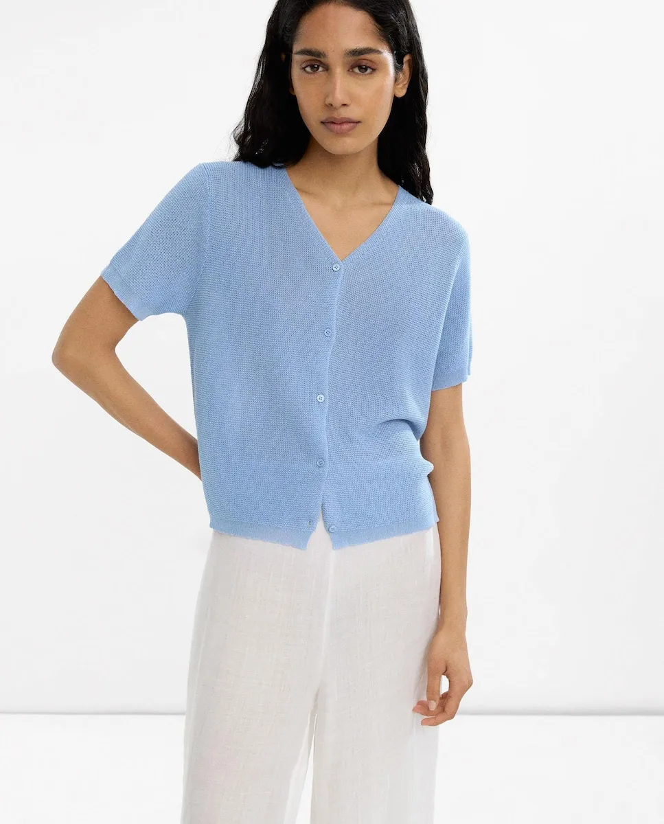 

Женский короткий кардиган на пуговицах Parfois, синий