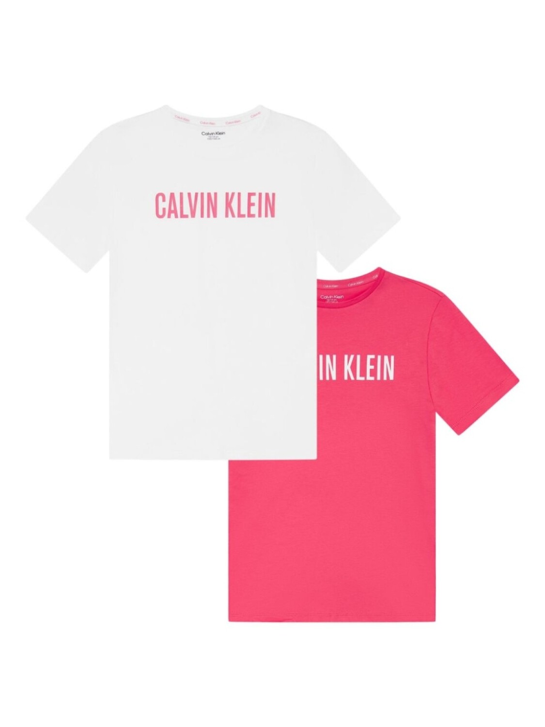 

Комплект из двух футболок с логотипом Calvin Klein Kids, розовый