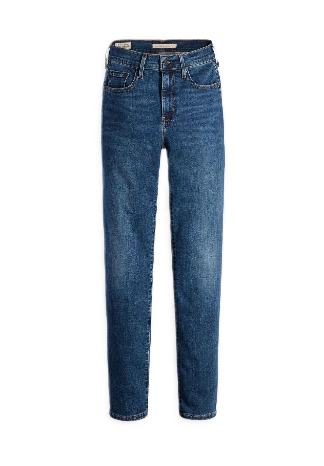 

Прямые джинсы 724 с высокой посадкой Levi's, цвет 0 07 Blue Wave Dark Denim