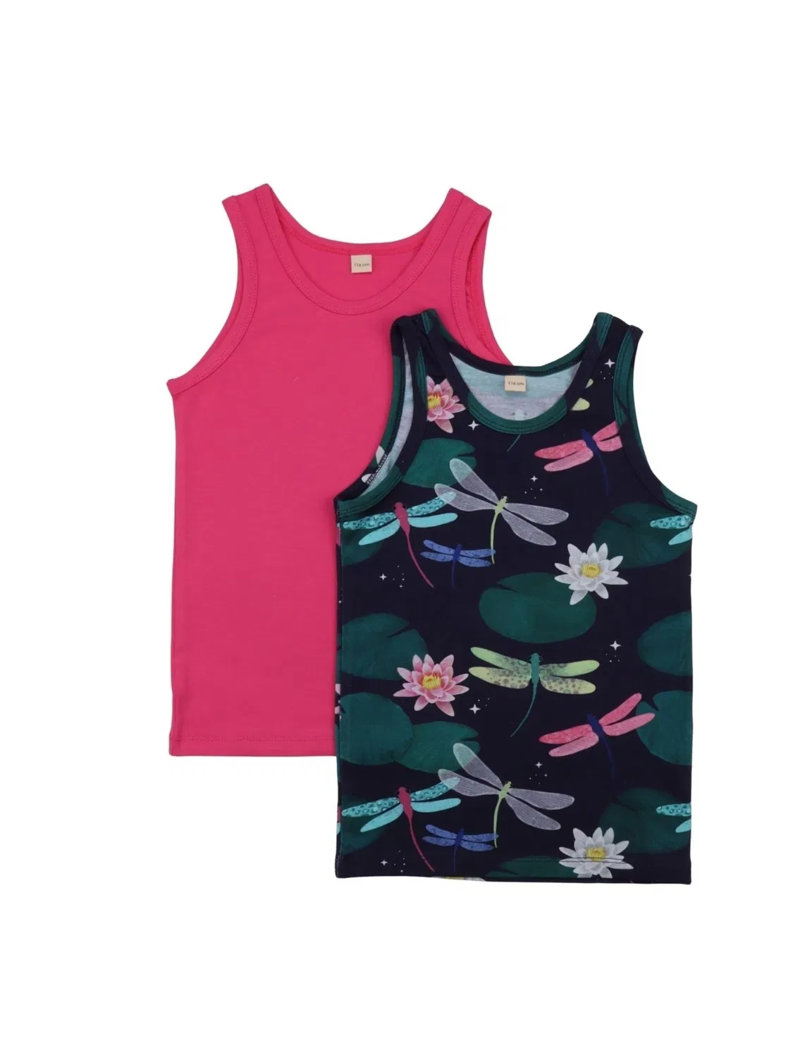 Майка Walkiddy Undershirt, темно-зеленый/темно-розовый